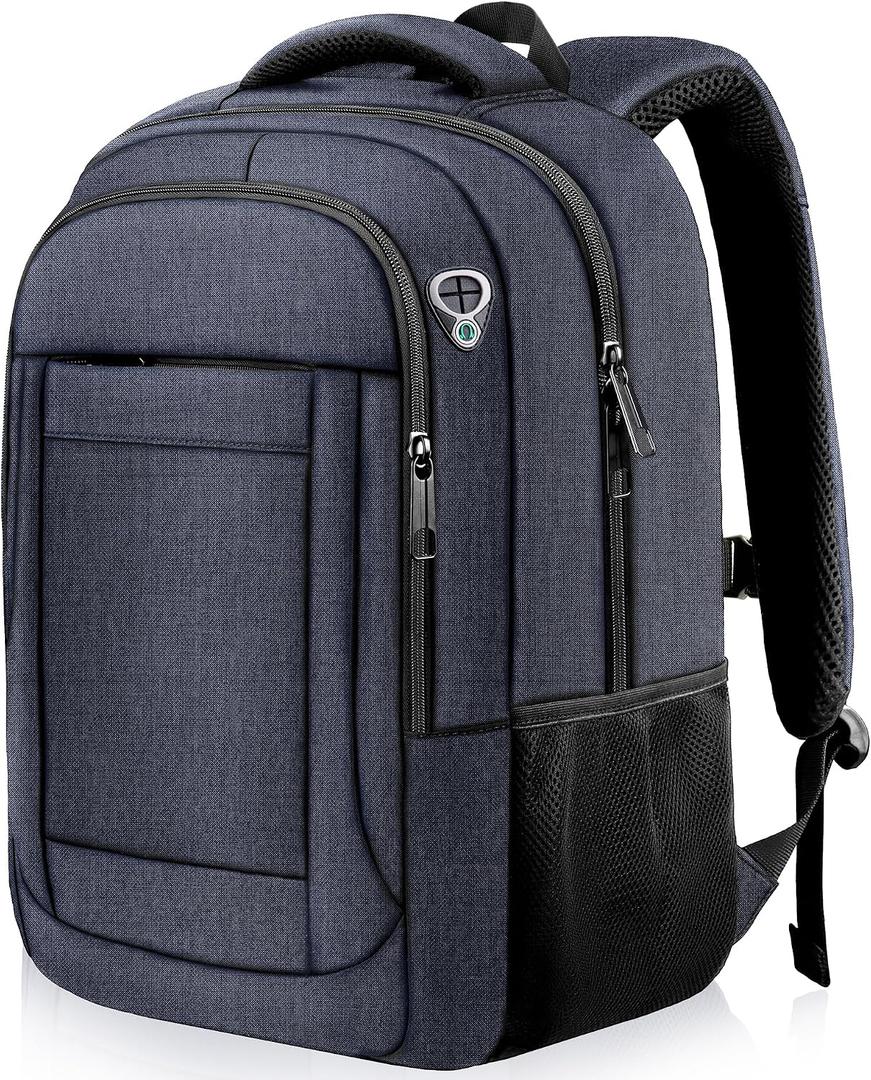AREYTECO Laptop Backpack,18.4 Inch Extra Large Travel Backpack Airline Approved, Business Anti Theft Sturdy Work Computer College High School Backpack Bag Fits 18 Inch Notebook for Men Women, Blue