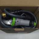 Coil Hose,3/8" EVA Coil Garden Hose 25 FT,Curly Water Hose Lightweight with Metal Connectors and Swivel Handle,Retractable Garden Hose Includes 8-Pattern Spray Nozzle for Boat, Yard, Patio