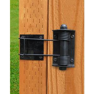 Heavy Duty Flat Gate Closer, Powder Coated, Self Closing Adjustable Gate Closer for Wood and Vinyl Gates, Works Great for Yard, Pool and Dog Gates, Outdoor Gate Spring  Made in USA