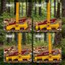 Heavy Duty Tree Puller (0-4"), Large Sapling Puller, Manual Tool Uses High Leverage to Fully Uproot Stubborn Shrubs, Vines & Saplings | Ergonomic Heavy Duty Garden & Landscaping Tool (Yellow)