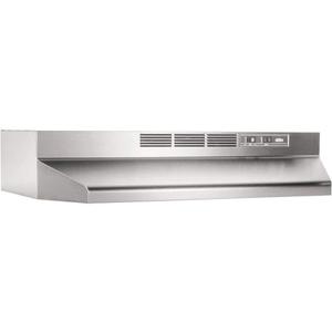 Broan-NuTone 413004 Non-Ducted Ductless Range Hood with Lights Exhaust Fan for Under Cabinet, 30-Inch, Stainless Steel