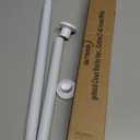 No Drilling Closet Rod, 27.5-39 Inches Hanging Closet Rod for Clothes, Closet Bar & Pole Heavy-duty, Closet Rods for Hanging Clothes For Closet Wardrobes Bathroom Laundry RV Curtains,White