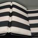 SmoothNovelty 1 Pcs Indoor Outdoor Chaise Lounge Cushions Sponge Bench Outdoor Furniture Chaise Cushions Patio Chair Furniture Replacement (Black White Stripes)