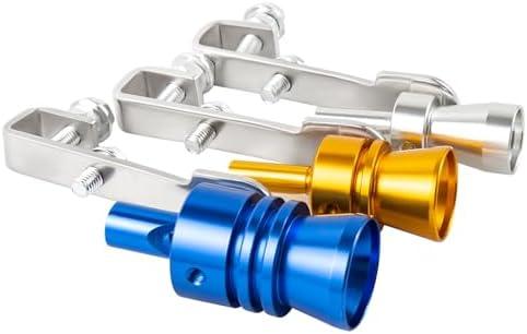 Ponpon 2Pcs Car Turbo Sound Universal Aluminum Car Turbo Whistle Muffler Pipe Whistle Car Roar Maker 2 Sizes(Random Color)