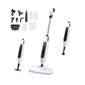 12-in-1 Steam Mop, Detachable Handheld Steam Cleaner for Home, 23FT Cord, 3 Steam Modes & LED Display, Steam Mops for Floor Cleaning, Bathroom, Windows, Sofas, Clothes, Tile Grout, Carpets, Furniture