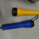 Eveready LED Flashlight Bright Reliable Flashlights for General Purpose, Great for Camping, Car, Emergency Storm Power Outage Handheld Flashlight (Batteries Included) (4 Pack, Yellow / Blue)