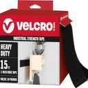 VELCRO Brand Heavy Duty Tape with Adhesive | 15 Ft x 2 In | Holds 10 lbs, Black | Industrial Strength Roll, Cut Strips to Length | Strong Hold for Indoor or Outdoor Use, 15ft x 2in