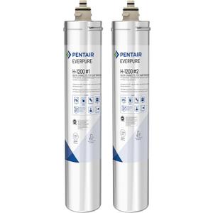 Pentair Everpure H-1200 Quick-Change Filter Cartridge Set, EV928201, NSF Certified to Reduce Lead, Replacement Pack for Everpure H-1200 Drinking Water System, 1,000 Gallon Capacity, 0.5 Micron