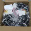 3 Pack Modern Pendant Lights Kitchen Island, Matte Black and Gold Inner Finish Shades Hanging Lamp, Farmhouse Vintage Pendant Light Fixture for Dining Room, Living Room, Entryway