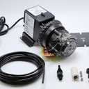 Stenner 85MJH2A2S Peristaltic Adjustable-Head Chemical Injection Pump, 0.817 GPD, 100 PSI, 120V, Polycarbonate, Black