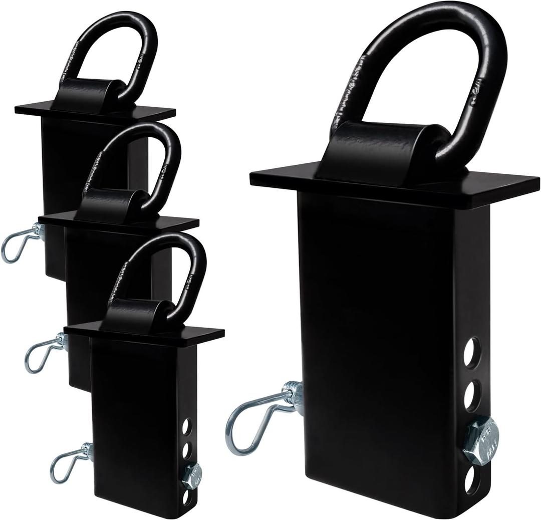 4PCS Heavy Duty Adjustable Stake Pocket D Ring Tie Down Anchor with 1/2" Hitch Pin Fit for Flatbed Trucks and Trailers with Standard 2" x 4" Stake Pockets,16200LBS