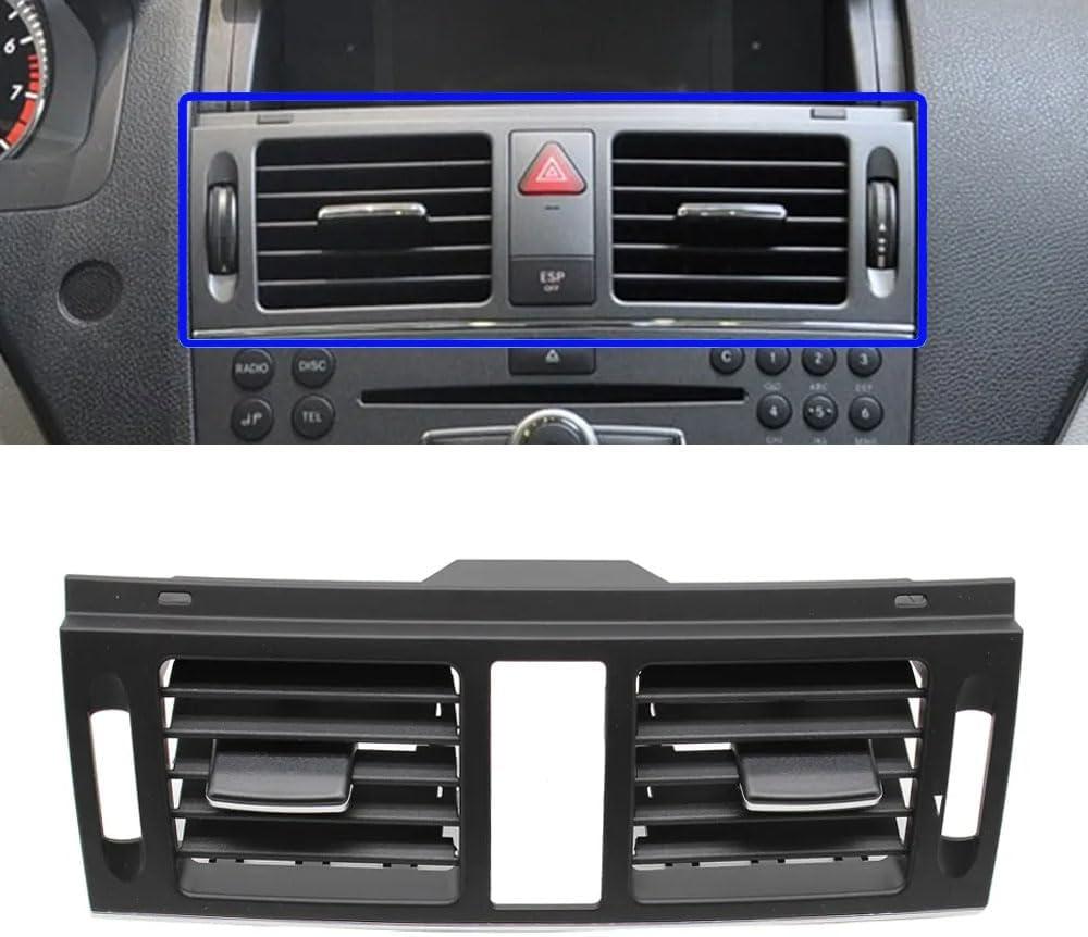 Front Center Air Vent Cover, Middle AC Vent Grille Outlet Panel Replacement, for Mercedes Benz W204 C 180 200 220 230 260 300 350 2007-2011 2048304054 (Central Standard)