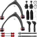 Front End 12pc Suspension Kit for 2007-2013 Chevy Silverado 1500 Suburban Yukon GMC Sierra XL 1500 Tahoe Escalade, 2 Upper Control Arms 2 Sway Bars 4 Tie Rods 2 Lower Ball Joints 2 Boots - 12PC