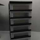 Office Depot Medium Plastic Storage Cart, 6 Drawers, 26 7/16in.H x 12 1/16in.W x 14 1/4in.D, Black, 116815