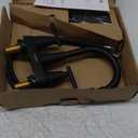 Bathroom Faucets for Sink 3 Hole, Hurran 4 inch Matte Black with Pop-up Drain and 2 Supply Hoses, Stainless Steel Lead-Free 2-Handle Centerset Faucet for Sink Vanity