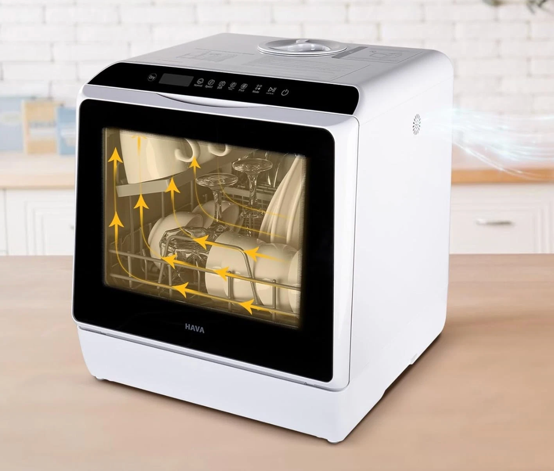Countertop Dishwasher – 6 Programs, 5L Tank, No Hookup Needed