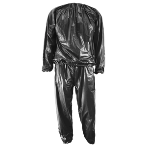Swibow Sauna Suit for Women Men Weight Loss Exercise Slimming Gym Fitness Workout Anti-Rip Heavy Duty Sweat Suit (Black, XL)