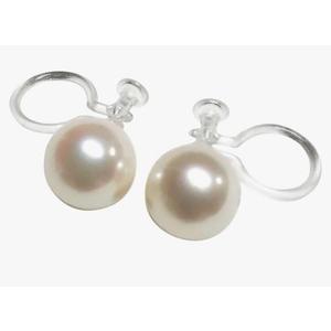 Mani・Mani 7-7.5mm Japanese Cultured Akoya Pearl nvisible Clip On Earrings Care cloth with Jewelry Pouch