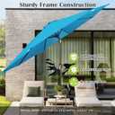 Blissun 10FT Outdoor Patio Umbrella, Outdoor Table Umbrella, Yard Umbrella, Market Umbrella with 8 Sturdy Ribs, Push Button Tilt and Crank