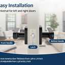 4-in-1 Smart Fingerprint Door Knob Lock - No App Required, Door Locks for Bedrooms & Offices, Finger Print Door Knobs with Keypad & Code