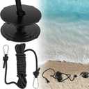 SATINIOR 2 Pcs Foam Floating Mat Tether Kits, Includes 1 Galvanized Grommet and 1 Pcs 16. 4' Cord, Foam Lake Mat Cord Secure Mooring Prevent Drifting Away, for All Foam Water Pads