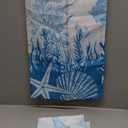 Beach Kitchen Curtains - Ocean Sea Turtle Starfish Bathroom Window Curtains Summer Coastal Small Short Cafe Drapes Fabric 2 Panels (28x39 Inch) Blue Sea Treatment