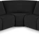 VANSOFY Extra Large Reclining Sectional Couch Covers, Washable 5-Piece Sofa Covers for L Shape Sectional Sofa Corner Seater, Thick, Soft Sofa Slipcovers (5 Seat Recliner CoverBlack)