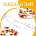 Nuogo 500 Pcs Clear Mini Spoons for Desserts 3.7 Inch Small Plastic Disposable Spoons Bulk Tiny Serving Utensils for Cake, Sample, Ice Cream, Appetizer, Pudding