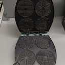 Baker's Friend Multi Pizzelle Maker Electric, Stroopwafel Iron, 4 x 4.5'' Pizzelle Waffle Cookies Maker with Temperature Control, Ideal for Holidays, Parties & More, Great Choice for Gift