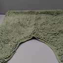 OLANLY Toilet Rugs U-Shaped 20x20, Extra Soft Absorbent Chenille Contour Bathroom Rugs for Toilet, Dry Quickly, Machine Washable, Non-Slip Bath Mat, Sage Green