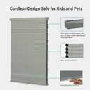 MYshade Cordless Blackout Window Blinds & Shades Pull Down Room Darkening Window Shades Light Blocking Honeycomb Cellular Shade for Indoor Windows Easy to Install 30.5 inch Wide, H72 Grey Blinds