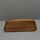 16"x 8" Large Wooden Serving Trays Decor Long Charcuterie Cheese Boards Acacia Wood Kitchen Dinner Platters Rectangular Snack Appetizer Plates for Food Dish Rectangle Party Cookie Dessert Tray
