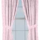 Jay Franco Black Out Window Curtains for Bedroom 4-Piece Drape Set with 2 Tiebacks, Pink - Hello Kitty, 42" W x 63" L (Pack of 2)