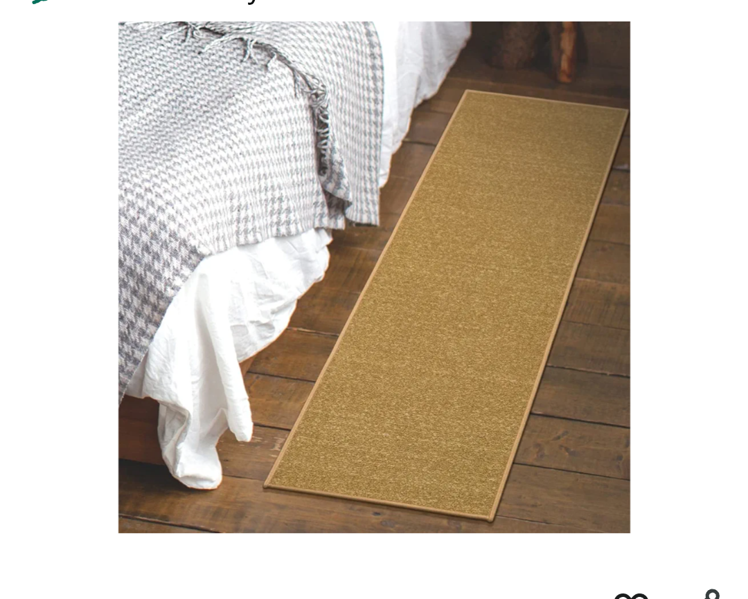 Ottomanson Hallway Runner Rug 20" x 59" Non Slip Solid Area Rugs Easy to Clean Laundry Rug Runner Durable & Pet Friendly Floor Carpet Runners for Hallways Entryway Living Room Kitchen, Beige