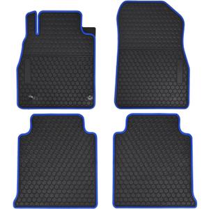 Car Floor Mats Custom Fit for Nissan Kicks 2018 2019 2020 2021 2022 2023 2024 Odorless Washable Heavy Duty Rubber (All Weather) Floor Liners Front and Rear Row Set Blue