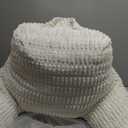 Blissful Diary Reading Pillow, Backrest Pillow with Shredded Memory Foam for Adult & Children, Designed for Bed and Couch Sitting Up, Includes Arms, Pockets and Washable Cover, Off White