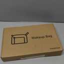 Travel Makeup Bag Women's Large Capacity Cosmetic Portable Organizer Large Opening Waterproof Storage Toiletry Bags Vertical Free-Standing Brush Holder for Easy Access Black