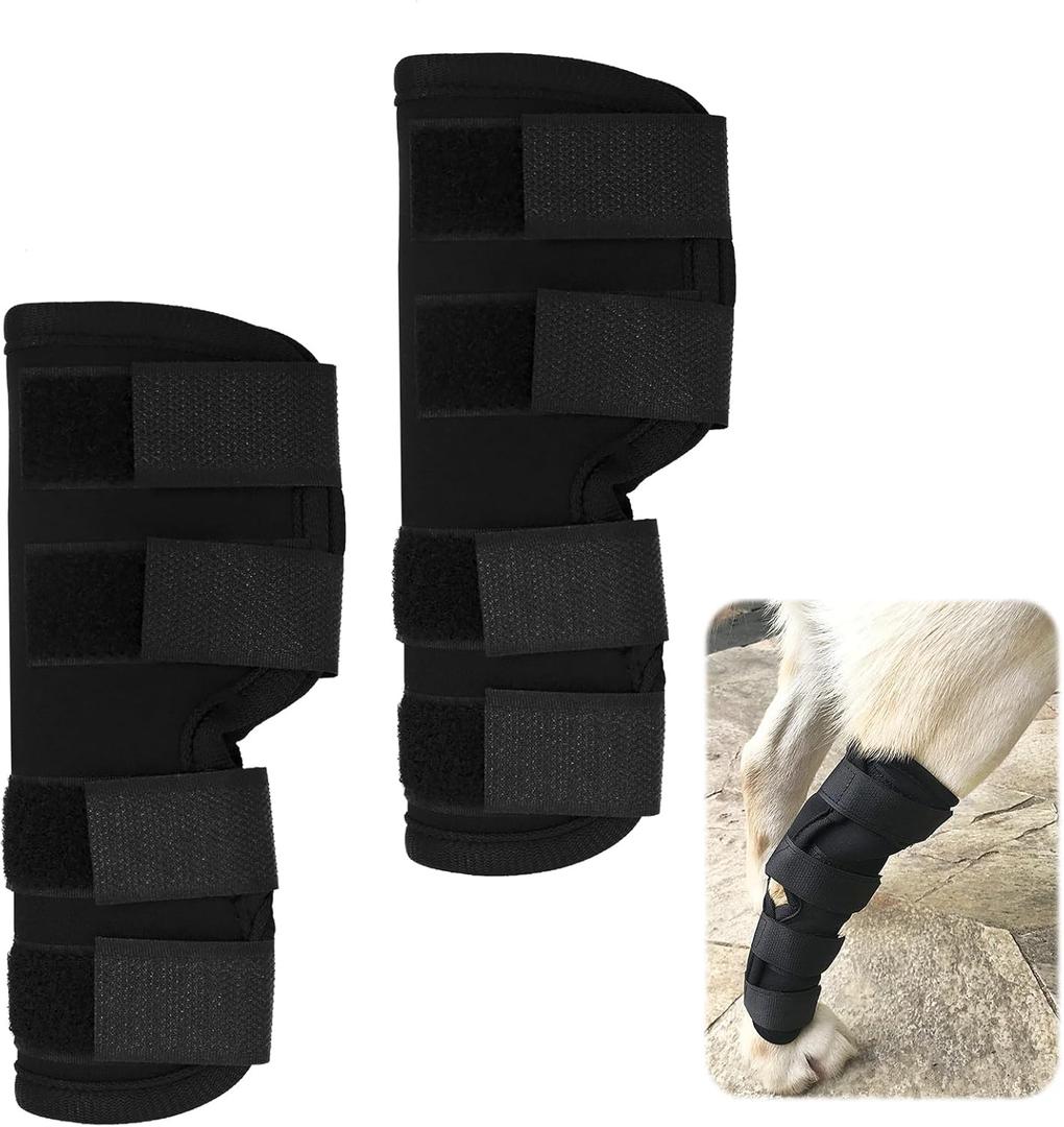 Dog Leg Braces for Rear Leg, Adjustable Dog Leg Sleeve Added Mobility Safety for Active Aging Dogs, Knee Support Straps for Outdoor Adventures Daliy Use Enhanced Stability (L)