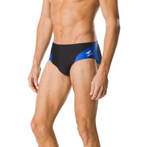 Speedo Men's Poly Mesh Square Leg Swimsuit (Black) 28