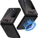 Magnetic Case for Samsung Galaxy Z Flip 7 Case with Mag-Safe, Wireless Charging, Galaxy Z Flip 7 Phone Case Slim Shockproof Protective Cover for Samsung Z Flip 7 Rugged Hybrid PC Bumper Shell (Black)