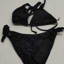 Tempt Me Women Triangle Bikini Sets Halter Two Piece Sexy Swimsuit String Tie Side Bathing Suit S