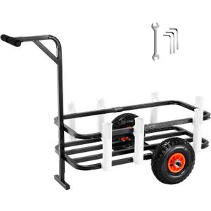 VEVOR Beach Fishing Cart, 200 lbs Load Capacity, Fish and Marine Cart with Two 11" Big Wheels Rubber Balloon Tires for Sand, Heavy-Duty Steel Pier Wagon Trolley with 7 Rod Holders for Fishing, Picnic VEVOR Beach Fishing Cart, 200 lbs Load Capacity, Fish and Marine Cart with Two 11" Big Wheels Rubber Balloon Tires for Sand, Heavy-Duty Steel Pier Wagon Trolley with 7 Rod Holders for Fishing, Picnic