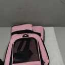 Pet Carrier for Small Medium Cats Dogs Puppies up to 15 Lbs, TSA Airline Approved, Soft Sided, Collapsible Travel - Pink (17.0"L x 11.0"W x 11.0"H)