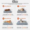 Large Dog Bed Deluxe Plush, Washable Big Dog Beds, Indestructible Dog Crate Pad, Anti-Slip Soft Pet Bed, Comfy Kennel Pad for Large, Jumbo, Small, Medium Dogs Extra, 35"x 23"-XL, Dark Gray