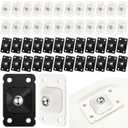 48 Pcs Self Adhesive Caster Wheels Appliance Rollers Appliance Slider for Kitchen 360 Swivel Universal Wheel Mini Roller Ball Transfer Bearing for Kitchen(White, Black)