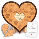 9 Year Anniversary Pottery Gifts for Him Her - Happy 9th Anniversary Wedding Gifts for Husband Wife, Willow Gift for 9 Years Wood Heart Puzzle