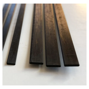 Flat Carbon Fiber RODS - 12mm x 3mm x 1000mm – Pultruded Flat Solid Rod - Black Matte Finish - Pure Solid Carbon Fibre Flat Strips - for RC Planes-Drones, Boat DIY Craft Projects