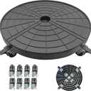 20 Inch Heavy Duty Plant Caddy With 360Lockable Wheels,600 Lbs Capacity,Outdoor Indoor Rolling Plant Stand With Casters,Black Large Plant Dolly Potted Planter Cart For Big Flower Pots Plant Pots