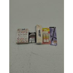 EMEDA Natural Look Magnetic Eyelashes Kit 2 Pairs; Almay Shadow Trio Palette; Relief Sun Organic sunscreen SPF50; Maybelline Express Brow Ultra Slim Eyebrow Makeup; Carmex Comfort Care Lip Balm Stick