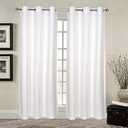 Cotton Curtains Long Durable Grommet with 2 panels 84 Length X 42 Width Inches White| Sheer Backdrop Window Curtain|Livingroom|Bedroom|Kitchen Decor Soft Pre-Washed Semi Black-out| Shading Drapes